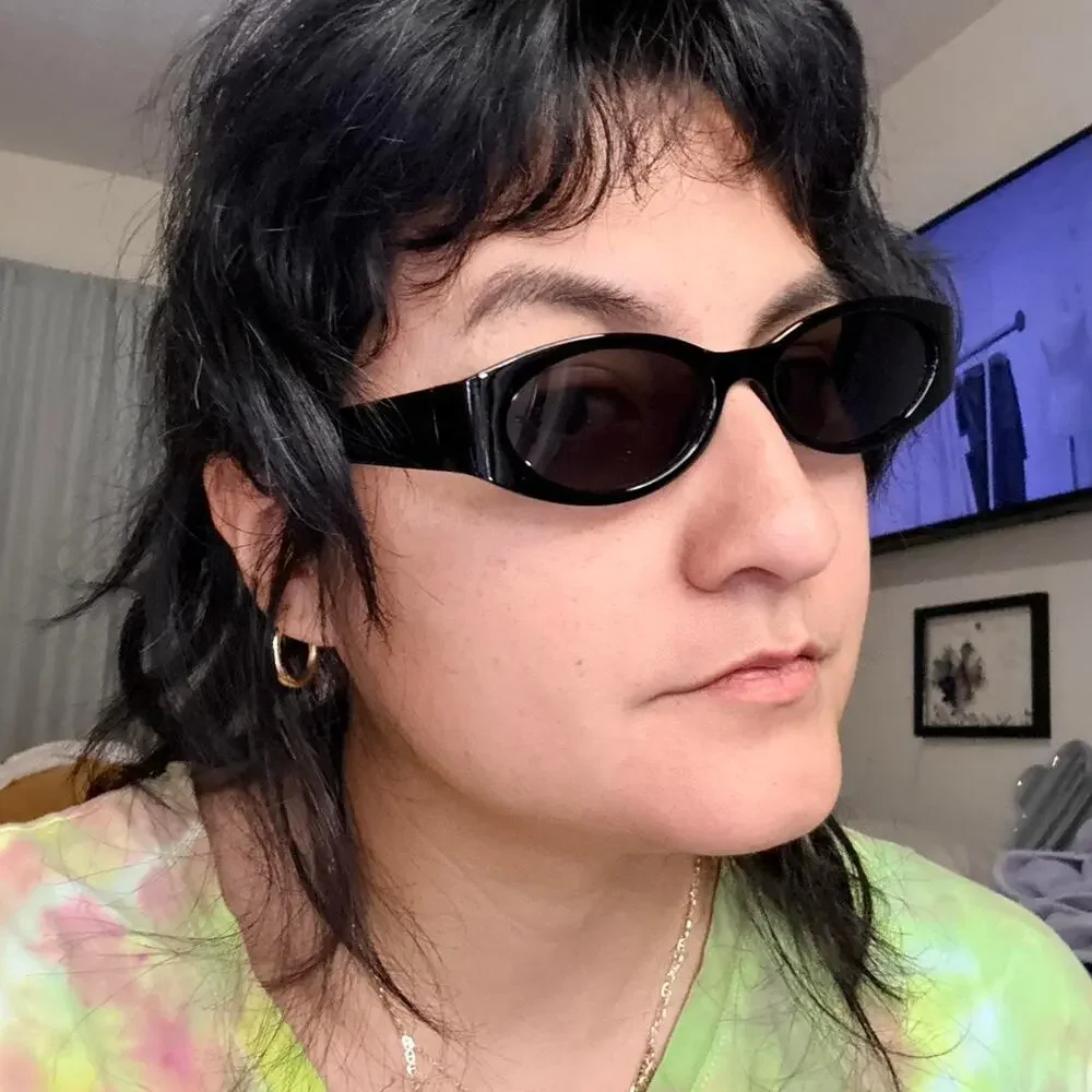 Black narrow oval sunglasses Minimalist Furutistic Y2K